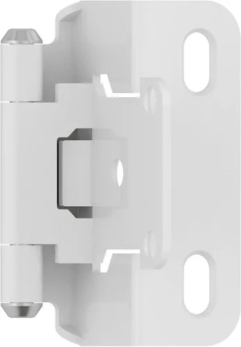 Vista 13 de Amerock BPR7540BB Bisagra de gabinete 1/2 pulg (13 mm) superpuesta de cierre automático de envoltura completa de latón pulido para puerta de Latón