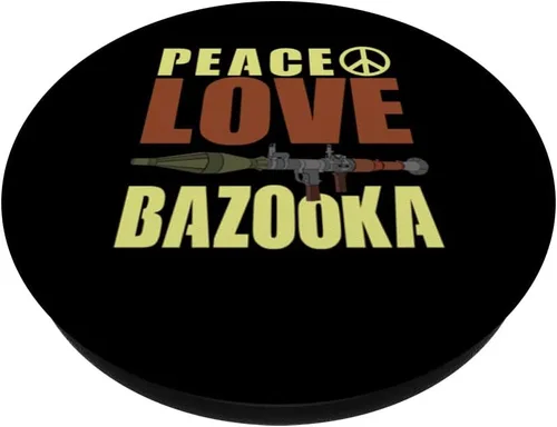 Vista 2 de Bazooka Peace Love PopSockets PopGrip intercambiables