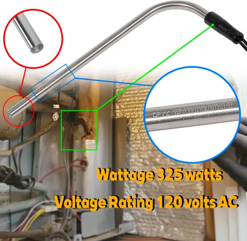 Vista 3 de 3850644422 Elemento calefactor compatible con refrigerador Dometic (325W 120Vac) y refrigerador Modelo Dometic