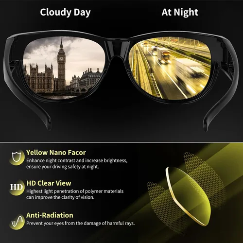 Vista 6 de GEGURI Gafas de sol ajustables para mujeres y hombres, gafas de sol de moda polarizadas 100% protección UV400