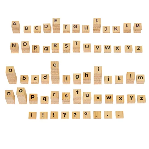 Vista 4 de Excellerations Azulejos de letras grandes de madera - Bañera de 250 (artículo # BIGTILES)