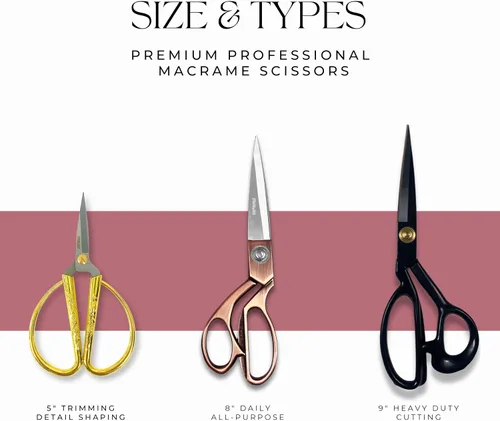 Vista 5 de BOCHIKNOT Tijeras de tela profesionales de 8 pulgadas – Tijeras afiladas oro rosa – Tijeras de sastre – Tijeras de oro rosa para oficina – Tijeras