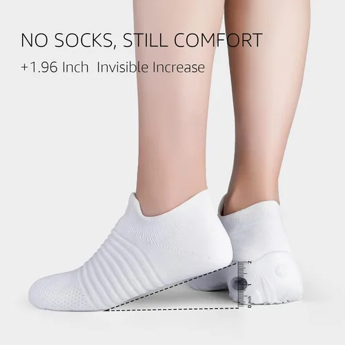 Vista 2 de STQ - Tenis para caminar, sin cordones, de malla transpirable, cómodos, a la moda, mocasines con plataforma de cuña para mujer
