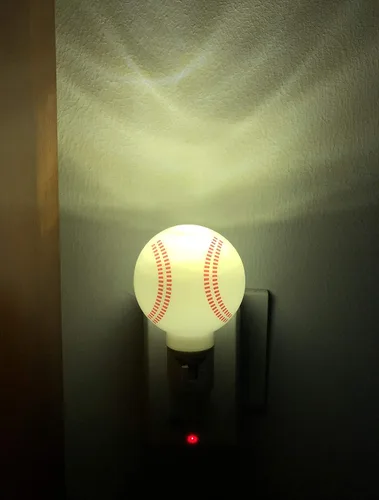 Vista 6 de Paquete de 2 luces LED de noche de color blanco cálido - Béisbol