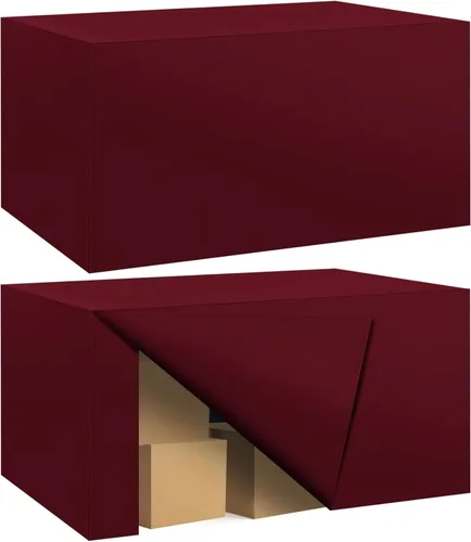 Vista 21 de Paquete de 2 manteles ajustados para mesa rectangular de 4 pies, 48 x 24 pulgadas, cubiertas de mesa verde manzana, tela de poliéster resistente al