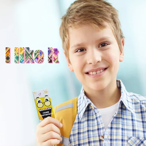 Vista 5 de Pasta de dientes de espuma para niños con sabor a fresa, fórmula natural sin flúor, pasta de dientes de espuma para cepillo de dientes eléctrico