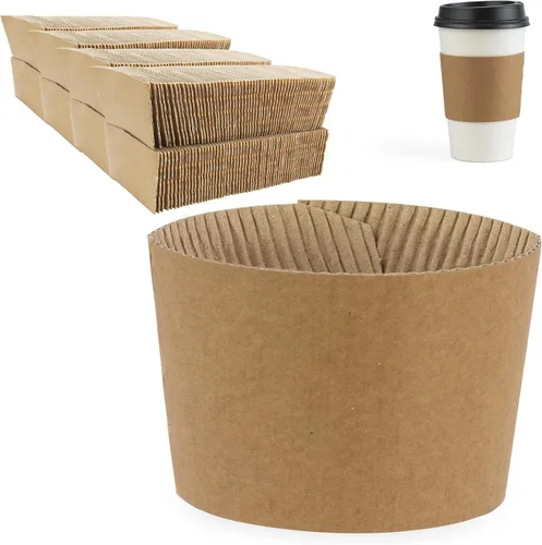 Vista 11 de FMP Brands Paquete de 50 fundas de papel de Navidad para tazas de café, fundas desechables de café navideñas para tazas de café desechables de 12
