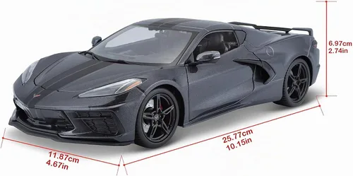 Vista 2 de Maisto 1:18 Edición Especial 2020 Chevrolet Corvette Stingray Z51 - Gris