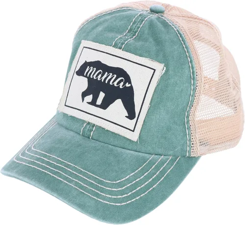 Vista 2 de David & Young - Gorra de béisbol con parche de lona para mujer