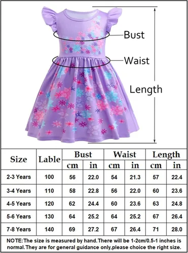 Vista 3 de Vestido de disfraz de princesa para niñas con accesorios, aretes con clip, traje de Halloween