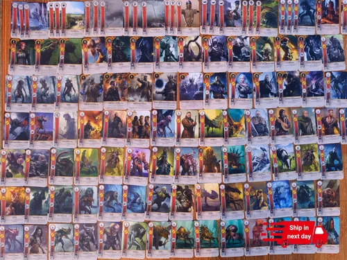 Vista 8 de Cartas Gwent (5 mazos, 527 cartas con 12 cartas de regla). Regalo para Navidad Total de 527 cartas más tapete de juego, mapa.