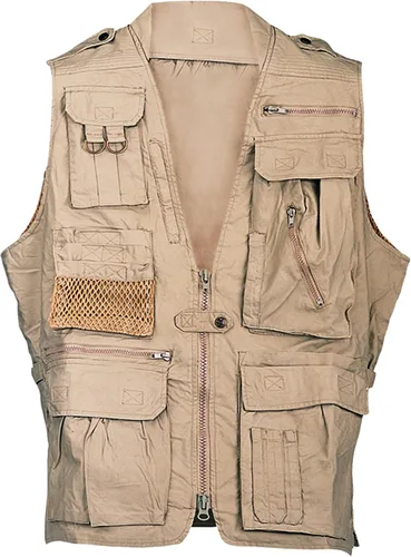 Vista 10 de Humvee - Chaleco utilitario con 21 bolsillos, para viajes, safari, caza, camping, 100% algodón, chaqueta táctica para hombres y mujeres