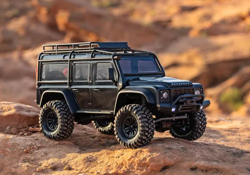Vista 7 de Traxxas TRX-4M Land Rover Defender 1/18 escala 4X4 oruga (negro)