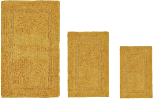 Vista 367 de Better Trends - Juego de 2 alfombras de baño 100% algodón, extra suaves, con borlas, de 17" x 24", alfombra de baño superabsorbente y reversible