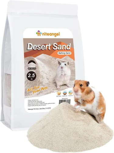 Vista 12 de Niteangel Baño de Arena del Desierto para Hámster Baño Sin Polvo o Arena para Baño de Hámster, Chinchillas, Jerbos, Ratones, Degu u Otras Mascotas