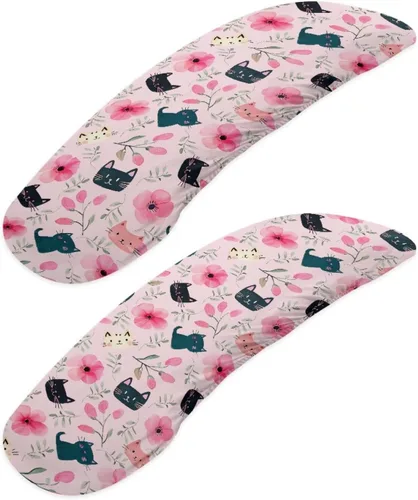 Vista 13 de Fundas para reposabrazos de silla de escritorio con estampado de estrellas de gato, 2 fundas elásticas para reposabrazos de silla de oficina, a