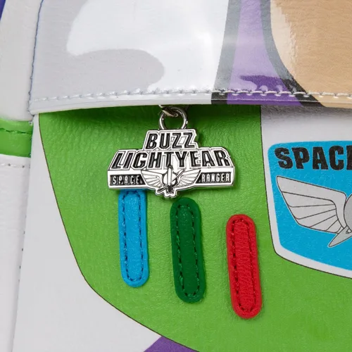 Vista 5 de Loungefly Disney Pixar Toy Story Buzz Lightyear - Bolso de hombro con doble correa para mujer, mini mochila, Multi, Mini, Mini mochila