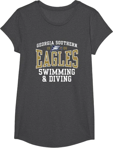 Vista 17 de Georgia Southern University Camiseta de natación y buceo Eagles, Negro