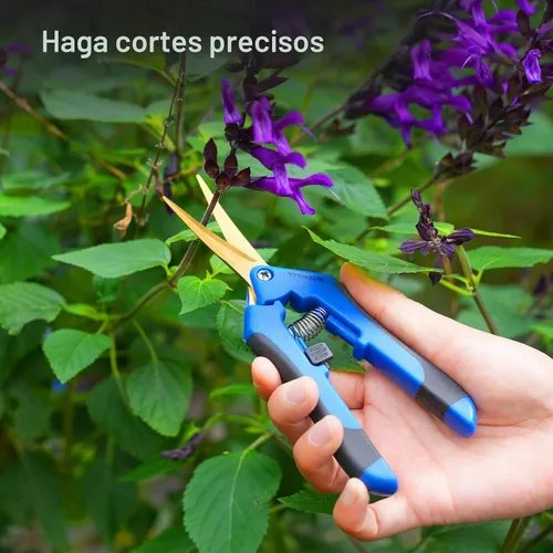 Vista 2 de Podadora manual VIVOSUN, para jardinería, con cuchillas rectas de acero inoxidable Curved Precision Stainless Steel Blades, Comfort Ergonomic