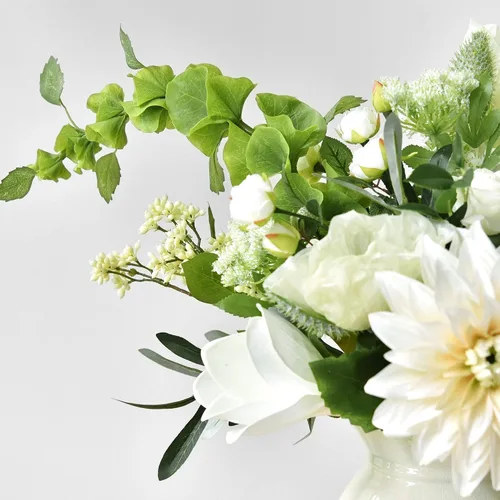 Vista 7 de FiveSeasonStuff Campanas artificiales de Irlanda Rellenos de vegetación de flores Arreglo de ramo floral, 2 tallos