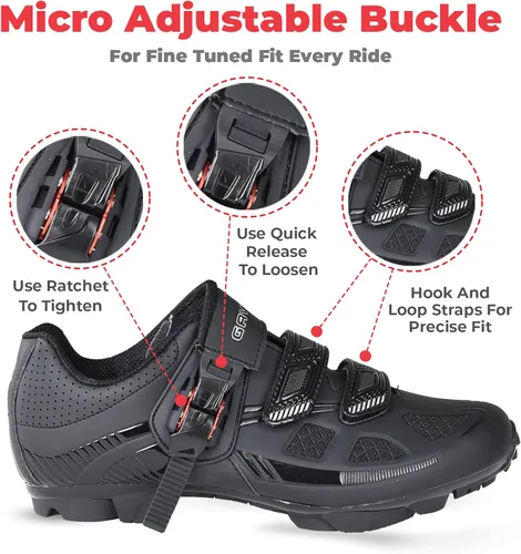 Vista 3 de Gavin Elite - Zapatillas de ciclismo para bicicleta de montaña, compatible con SPD