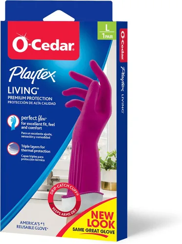 Vista 6 de Playtex Living - Guantes de limpieza de goma reutilizables (pequeños, 3 pares), guantes reutilizables para el hogar de protección prémium