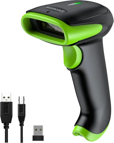 Vista 12 de Symcode Escáner de Código de Barras Inalámbrico 2D, Bluetooth6.0 y Inalámbrico2.4G y Conexión USB por Cable, Escáner Lector de Códigos de Barras QR