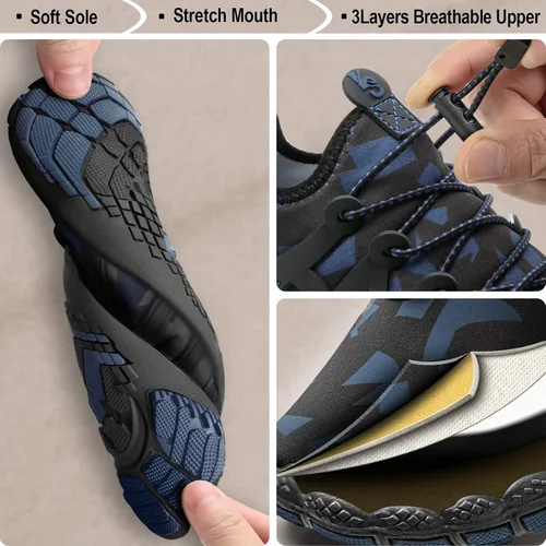 Vista 4 de BULLIANT Zapatos de agua para hombre, unisex, zapatos acuáticos descalzos para hombres y mujeres, zapatos de senderismo y natación
