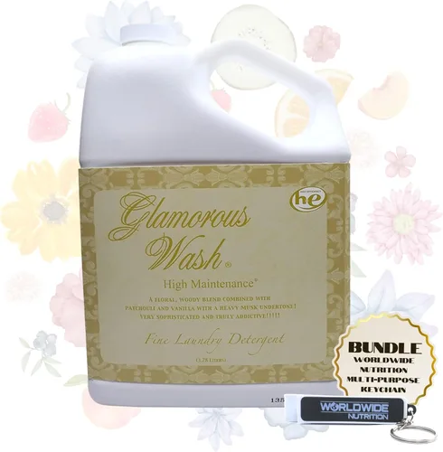 Vista 22 de Worldwide Nutrition Paquete Compatible con Tyler Glamorous Wash Diva Detergente Líquido para la Ropa - Lavable a Mano y a Máquina Detergente