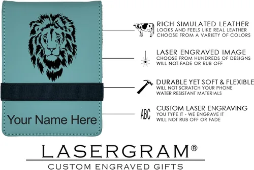 Vista 4 de LaserGram Mini padfolio con bloc de notas y bolígrafo, asistente de enfermera certificada por la CNA, grabado personalizado incluido (verde azulado)