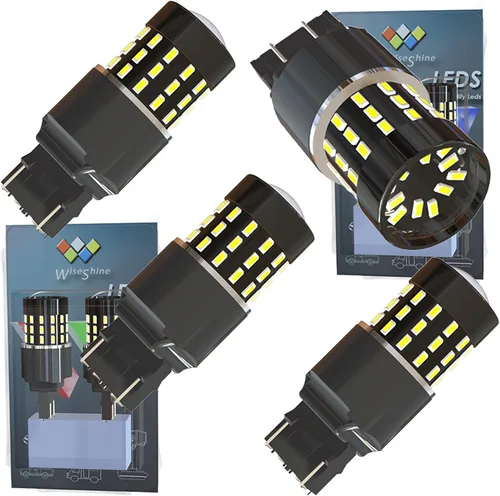 Vista 17 de BAU15S PY21W 1156PY 7507 7510 9507 Bombillas LED súper brillantes color amarillo ámbar de 54 SMD 3014 12V-24V para indicadores de posición, luz