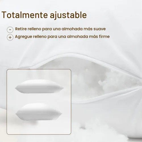 Vista 3 de Coop Home Goods Essence - Juego de 2 cojines ajustables de 18 x 18 pulgadas, cojines alternativos de plumón ajustables para sofá, cama o silla