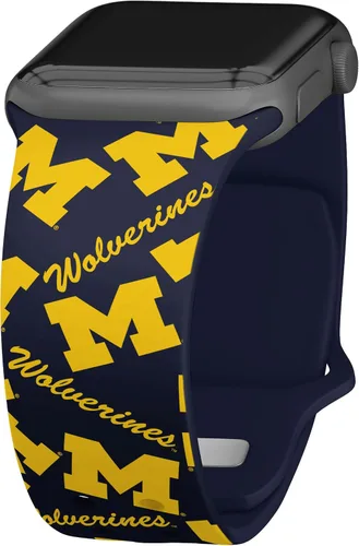 Vista 4 de Affinity Bands Correa de reloj Michigan Wolverines HD de la NCAA compatible con Apple Watch, todas las series
