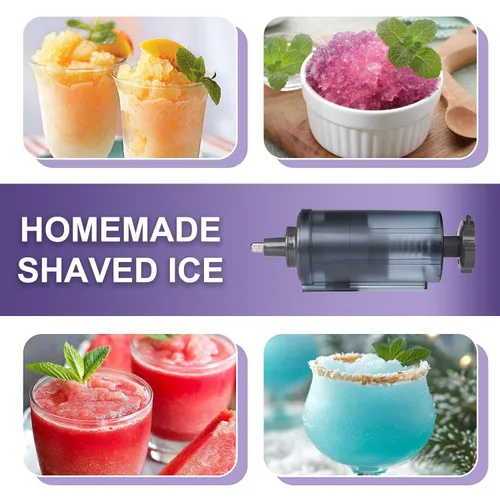 Vista 6 de Accesorio de hielo afeitado para batidora de pie KitchenAid, accesorio mejorado para máquina de cono de nieve con 8 moldes de hielo reutilizables