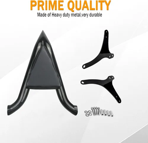 Vista 6 de Respaldo Negro Sissy Bar para Pasajero Almohadilla Trasera Compatible con Harley Davidson Touring 97-08 Road King Electra Glide Street Glide Back