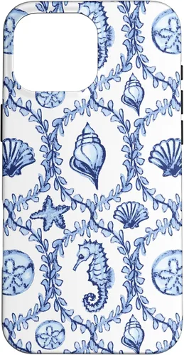 Vista 19 de Funda náutica para iPhone 12 Pro Max Coastal Nieta Preppy Shells náutica blanca azul mar