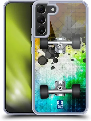Vista 11 de Head Case Designs Flight Skateboards Gel Case [Military Grade Protection] Compatible with Samsung Galaxy S22+ 5G and Compatible with MagSafe