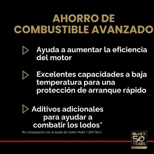 Vista 8 de Mobil 1 - Aceite sintético Advanced Fuel Economy 0W-16 para motor, 5 cuartos de galón