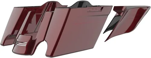 Vista 52 de Cubiertas laterales de alforjas estiradas para motocicleta, extensión extendida para Harley Touring 2014+ - Whisky ámbar Amber Whiskey