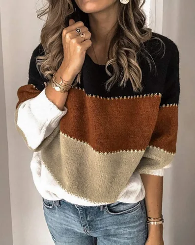 Vista 4 de ANCAPELION - Suéter casual para mujer sin botones prenda básica de invierno de manga larga cálida suéter tejido ajuste holgado