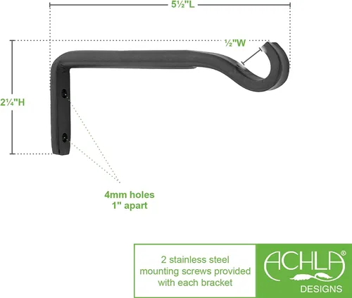 Vista 2 de Soportes de pared para enrejados, 5 1/4" (2 pr)