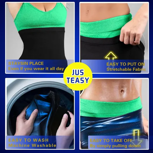 Vista 4 de Faja reductora de cintura para mujeres, Cinturón entrenador de cintura, Cinturón de sauna, Moldeador de cintura sin neopreno, Cinturón adelgazante