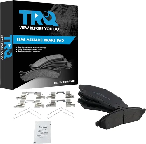 Vista 120 de TRQ Pastillas de freno delanteras semi metálicas compatibles con Ford Expedition 2018-2021 F-150 2018-2020 Lincoln Navigator 2018-2022