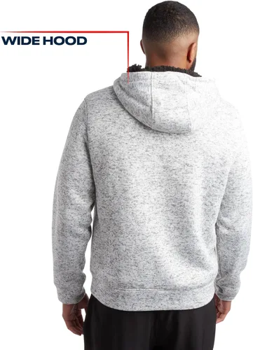Vista 4 de Reebok Chaqueta de forro polar para hombre - Chaqueta de forro polar con cremallera - Abrigo de forro polar pesado para hombre (M-XXL)