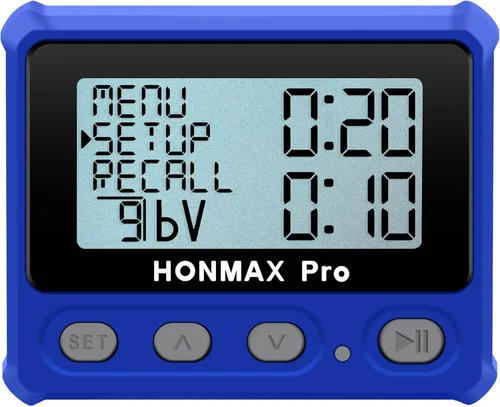 Vista 11 de Temporizador de intervalo profesional 8100 y cronómetro, luz de fondo, carga USB-C, reloj, negro