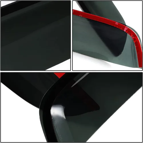 Vista 5 de Viseras adhesivas de ventana compatibles con Honda Civic Coupe 2001-2005 serie 2 puertas, deflector de ventana, protector de lluvia ahumado
