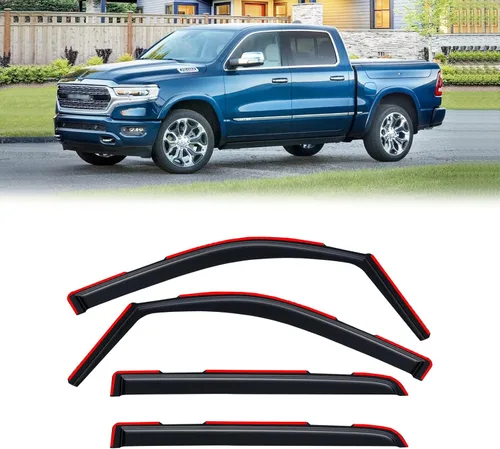 Vista 92 de Protectores de lluvia en canal para Jeep Grand Cherokee L 2021-2026, protectores de visera de ventana, deflector de ventilación, sombra viento humo
