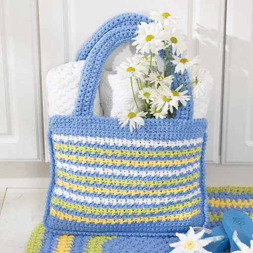 Vista 5 de Bernat Handicrafter - Hilo de algodón sólido, 1.75 onzas, calibre 4, mediano, 100% algodón, azul francés