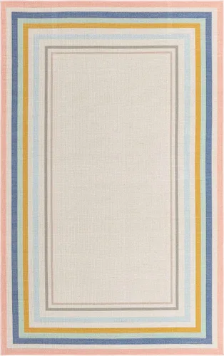 Vista 15 de Unique Loom Lotus Collection - Alfombra de área - Guyana (2' x 3' 1" Rectángulo, Azul/Azul Claro)