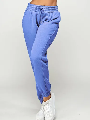 Vista 66 de IUUI Pantalones deportivos de cintura alta para mujer, con bolsillos, de algodón, holgados, atléticos